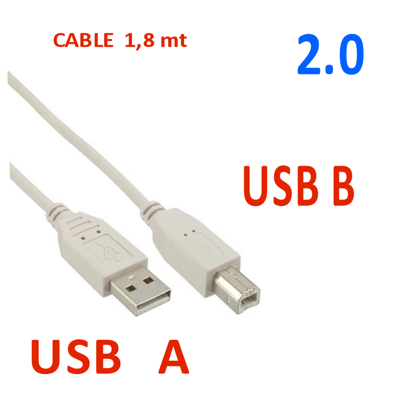 CABLE USB 3.0 A IMPRESORA DOBLE FILTRO DE 1.80 METROS TRAUTECH – Compukaed